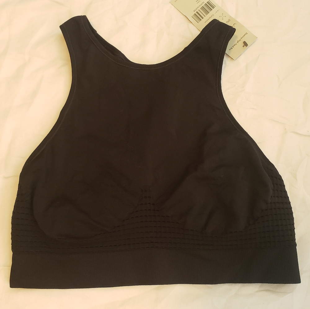 Sweaty Betty Black High Neck Sports Bra